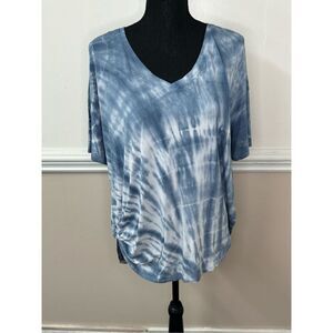 Time and Tru Tie Dye Short Sleeve Blouse Size Large